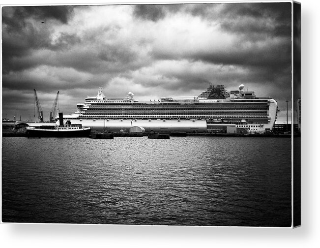 Southampton Acrylic Print featuring the photograph Cruise Ship Drama by Lenny Carter