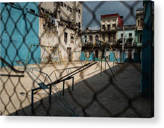 Cuba Acrylic Print featuring the photograph Cuba Playground 1 by Stefan Knauer
