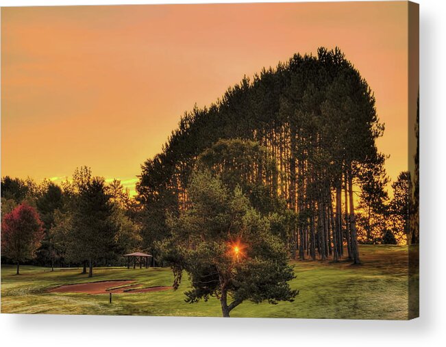 Eagle River Acrylic Print featuring the photograph Dad's Sunburst by Dale Kauzlaric