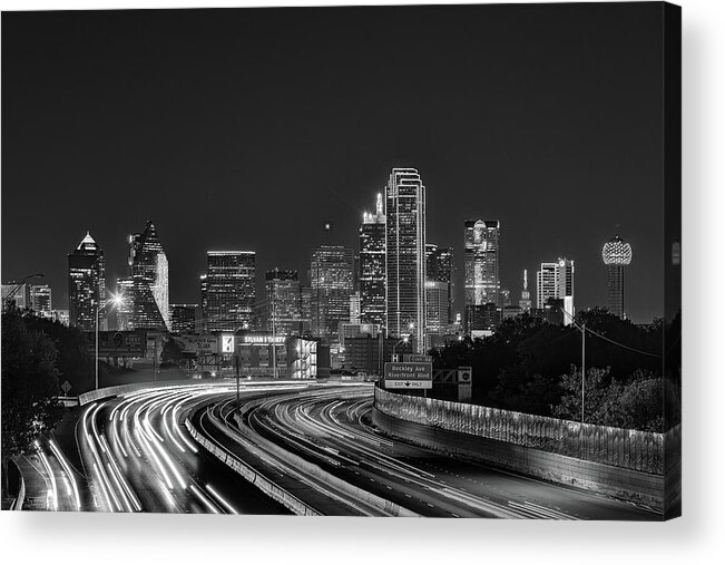 Dallas Acrylic Print featuring the photograph Dallas Rush Hour II by Rod Best