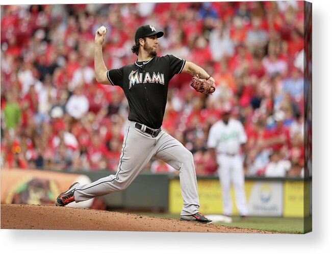 Great American Ball Park Acrylic Print featuring the photograph Dan Haren by Andy Lyons