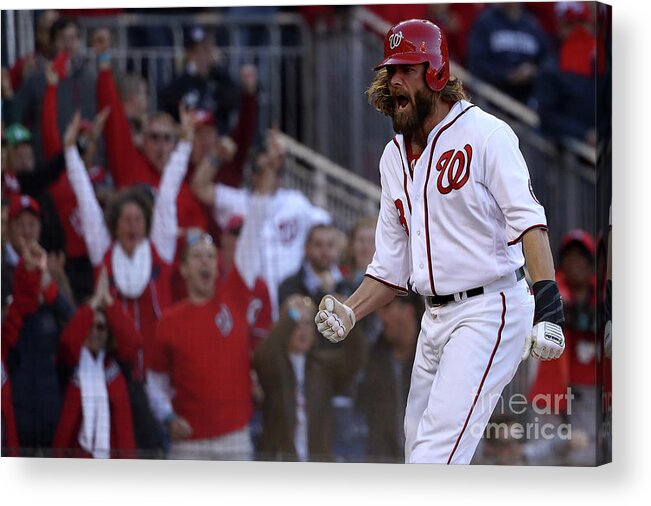 Game Two Acrylic Print featuring the photograph Daniel Murphy and Jayson Werth by Patrick Smith