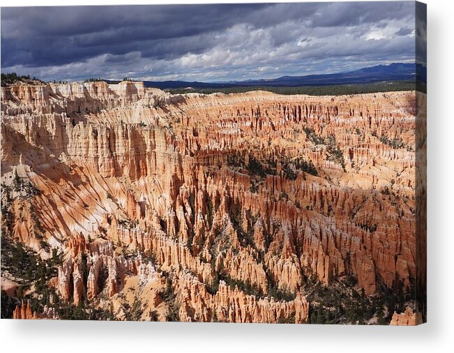 Bryce Canyon Acrylic Print featuring the photograph Clouds Over Bryce Canyon by Yvonne Jasinski