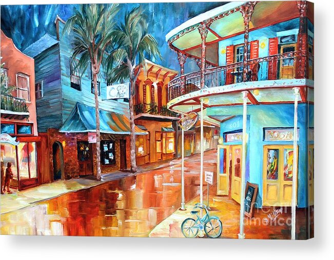 New Orleans Acrylic Print featuring the painting Dat Dog on Frenchmen Street by Diane Millsap