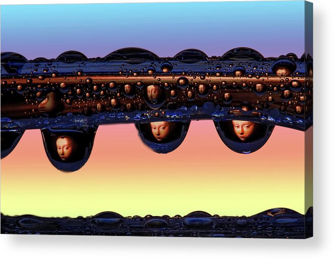 Macro Acrylic Print featuring the photograph Dawn on Magor by Jim Painter