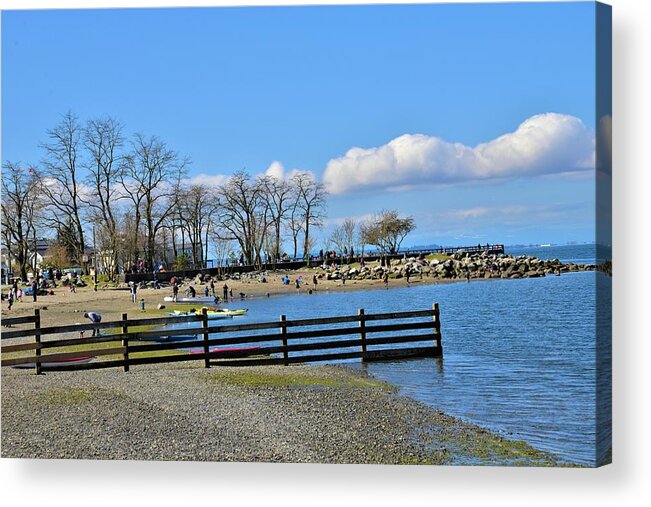 Beach Acrylic Print featuring the photograph Day at the beach by James Cousineau