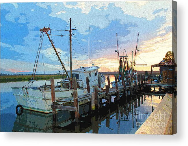 Sunset Acrylic Print featuring the photograph Day's End in Darien by Sea Change Vibes