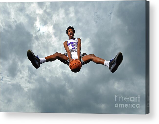 Nba Pro Basketball Acrylic Print featuring the photograph De'aaron Fox by Jesse D. Garrabrant