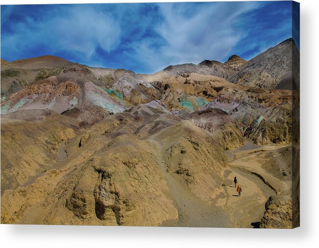 Death Valley Acrylic Print featuring the photograph Death Valley Artist Walk by Patricia Dennis