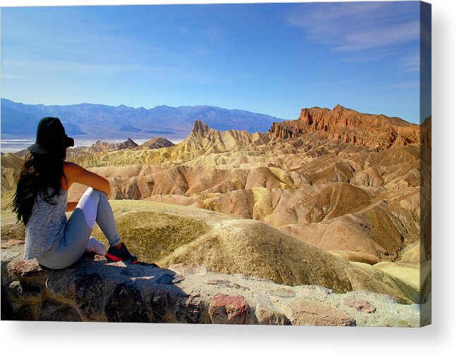 Hiking Acrylic Print featuring the photograph Death Valley National Park by Karen Cox