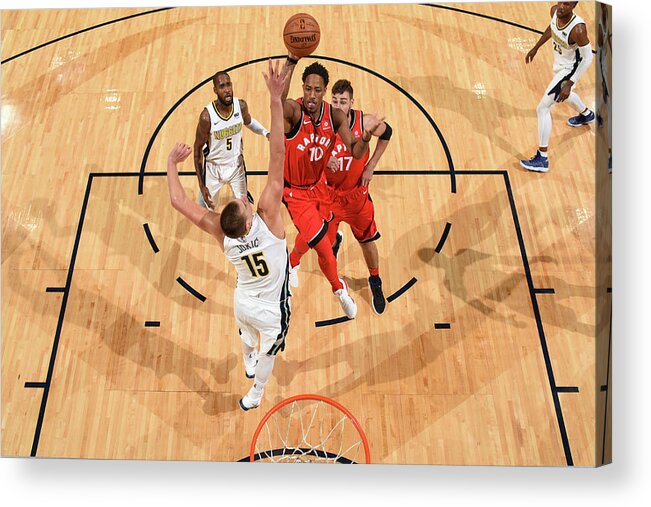 Nba Pro Basketball Acrylic Print featuring the photograph Demar Derozan by Garrett Ellwood