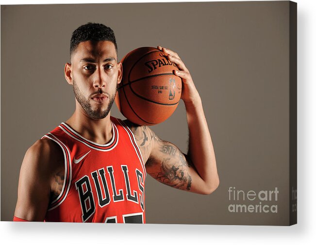 Media Day Acrylic Print featuring the photograph Denzel Valentine by Randy Belice