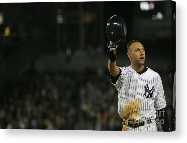 Crowd Acrylic Print featuring the photograph Derek Jeter by Jared Wickerham