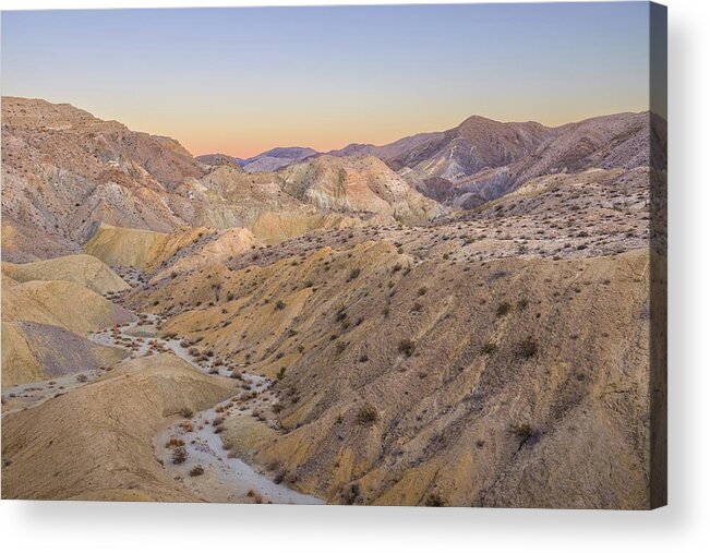 Blue Hour Acrylic Print featuring the photograph Desert Twilight, Coyote Mountains by Alexander Kunz