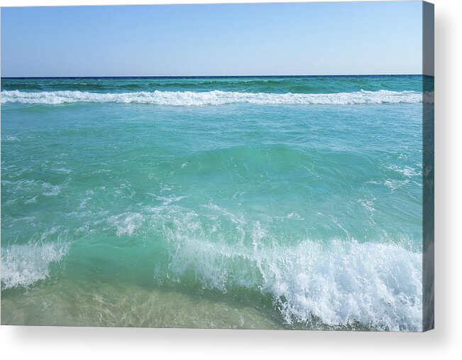 Destin Florida Beach Waves Acrylic Print featuring the photograph Destin Florida Beach Waves by Dan Sproul