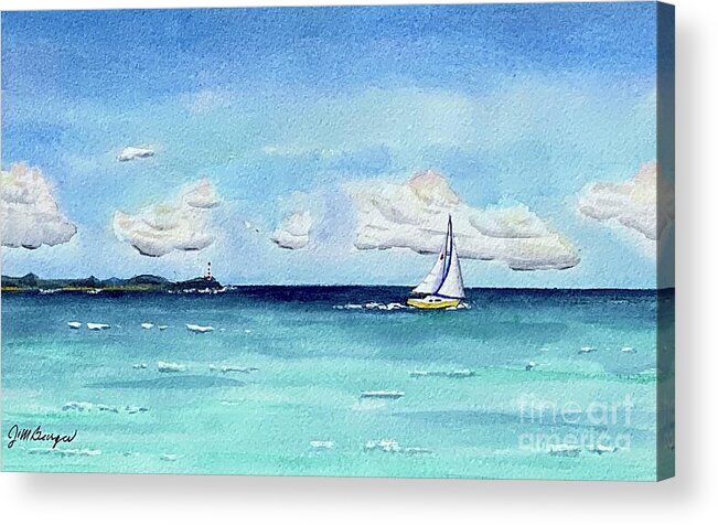 Sailing Acrylic Print featuring the painting Distancing by Joseph Burger