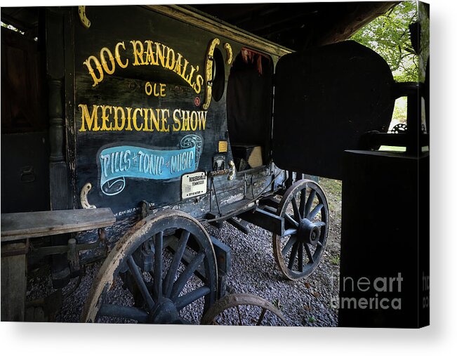 Carriage Acrylic Print featuring the photograph Doc Randall's Ole Medicine Show carriage by Shelia Hunt
