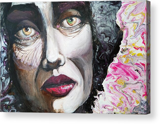 Portrait Acrylic Print featuring the painting Dolor Ennui by Sylvia Brallier
