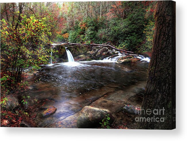 Waterfalls Acrylic Print featuring the photograph Double Trouble by Rick Lipscomb