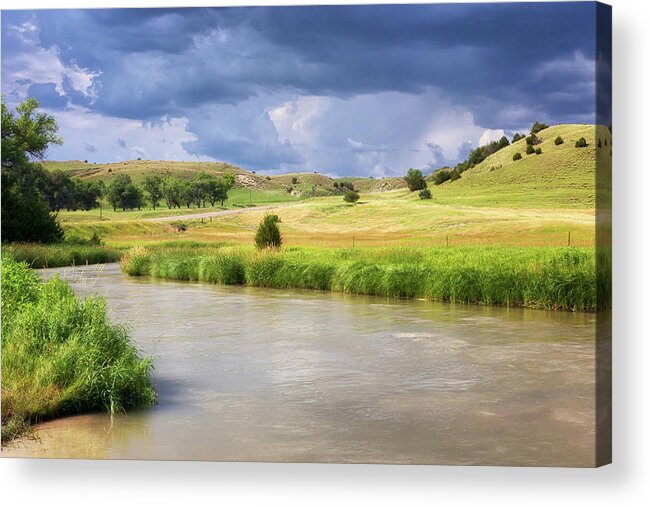 Nebraska Acrylic Print featuring the photograph Down by the Middle Loup - Nebraska Sandhills by Susan Rissi Tregoning