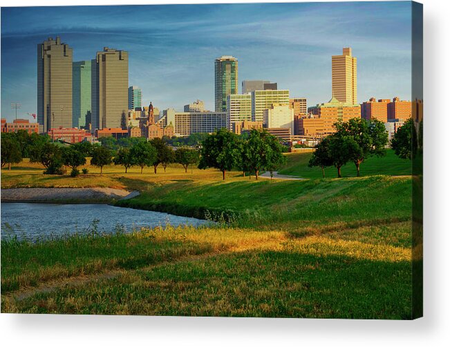 Fort Worth Acrylic Print featuring the photograph Downtown Fort Worth by Joe Paul