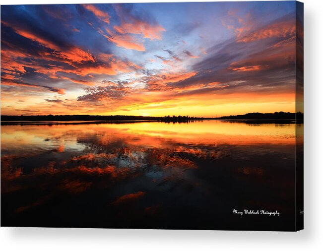 Sunset Acrylic Print featuring the photograph Dramatic Sunset by Mary Walchuck