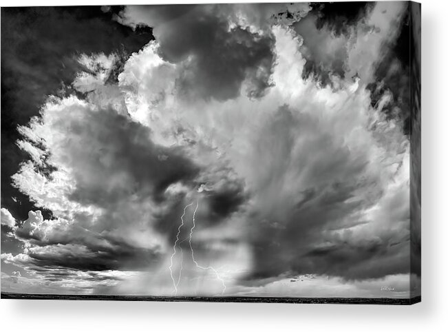Nature Acrylic Print featuring the photograph Dramatic Thunder Shower by Leland D Howard