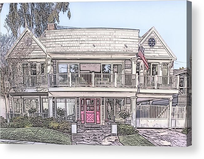 Dream House Acrylic Print featuring the photograph Dream House Sketch RRA by Alison Frank