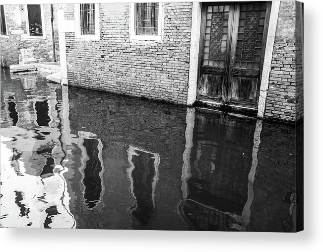 Fine Art Photo Acrylic Print featuring the photograph Dscf0452xBn_Venetian geometries, Italy by Marco Missiaja