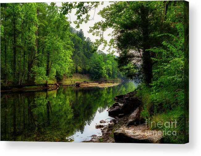 Fishing Acrylic Print featuring the photograph Early Morning on South Fork by Shelia Hunt
