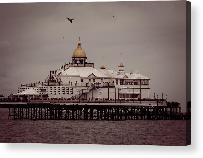Eastbourne International Airshow Acrylic Print featuring the photograph Eastbourne flyover by Andrew Lalchan