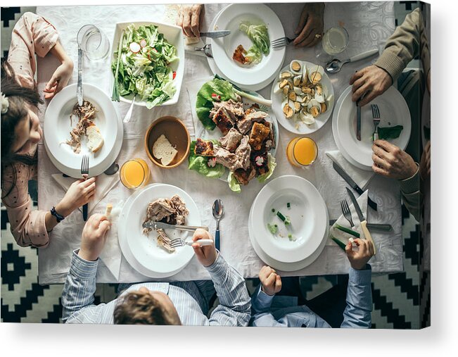 People Acrylic Print featuring the photograph Easter meal by Supersizer