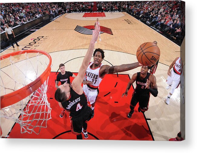Nba Pro Basketball Acrylic Print featuring the photograph Ed Davis by Sam Forencich