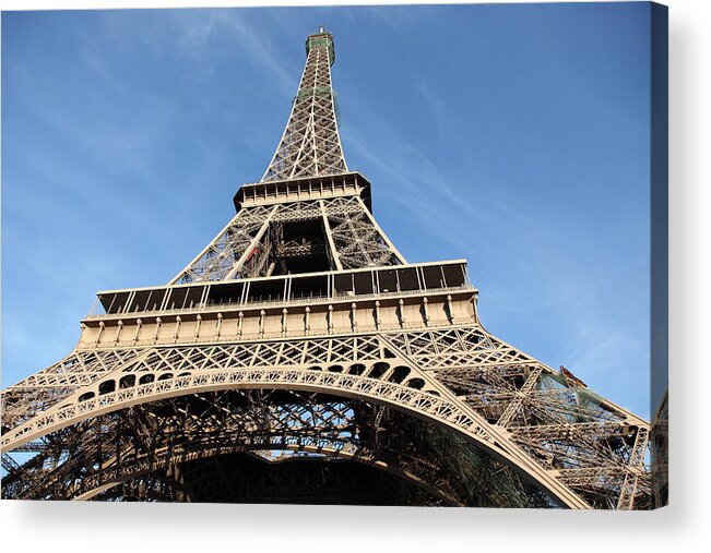 Directly Below Acrylic Print featuring the photograph Eiffel Tower, Paris by Pejft