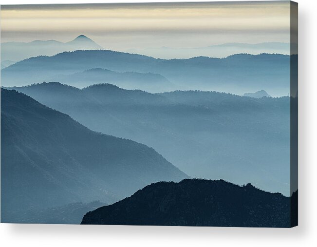 Sequoia National Park Acrylic Print featuring the photograph Eleven Range Overlook by Brett Harvey