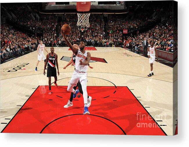 Nba Pro Basketball Acrylic Print featuring the photograph Emmanuel Mudiay by Cameron Browne