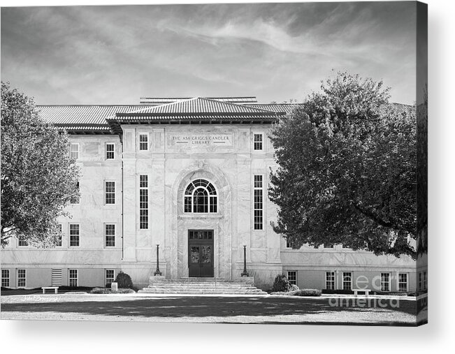 Emory University Acrylic Print featuring the photograph Emory University Candler Library by University Icons