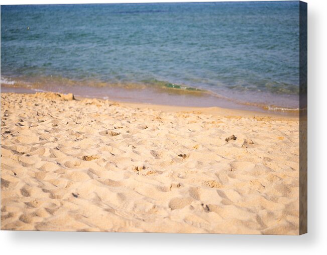 Tranquility Acrylic Print featuring the photograph Empty beach by Photograph by Kangheewan.
