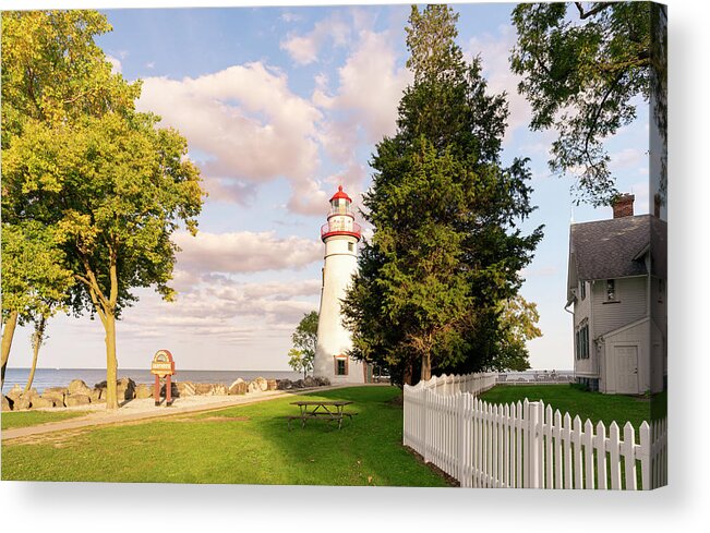 Marblehead Acrylic Print featuring the photograph Entrance to Marblehead Lighthouse State Park by Marianne Campolongo