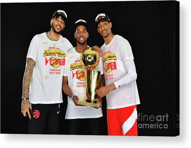 Playoffs Acrylic Print featuring the photograph Eric Moreland and Malcolm Miller by Jesse D. Garrabrant