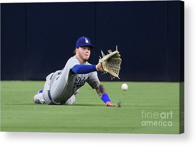 Game Two Acrylic Print featuring the photograph Erick Aybar and Alex Verdugo by Denis Poroy