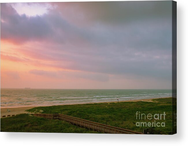 South Padre Island Acrylic Print featuring the photograph Ethereal South Padre Island Sunrise by Andrea Anderegg