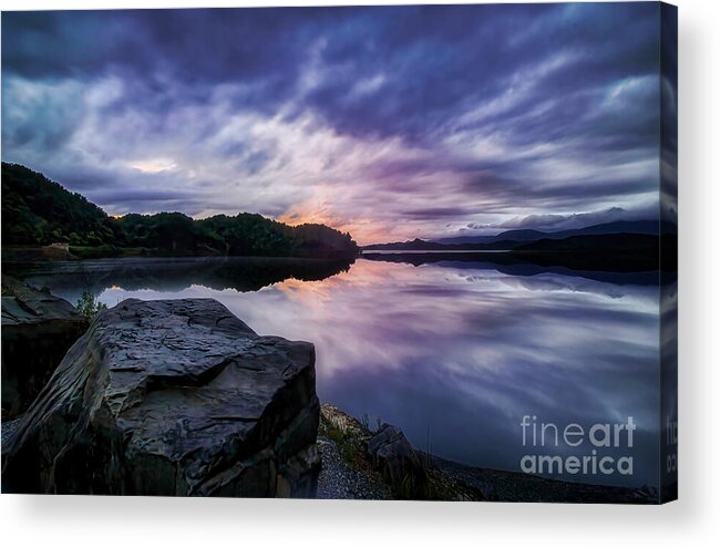 Lake Acrylic Print featuring the photograph Evening Reflections by Shelia Hunt