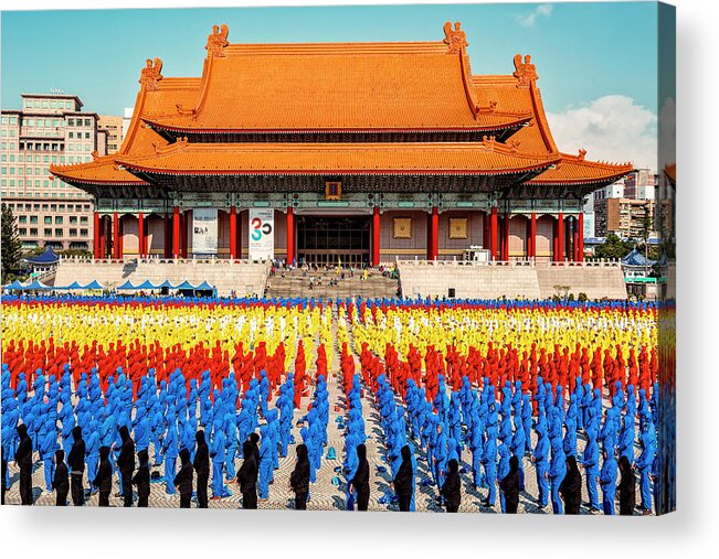 Asian Acrylic Print featuring the photograph Falun Gong by Jose Luis Vilchez