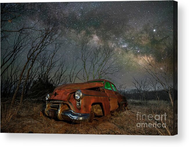 Light Painting Acrylic Print featuring the photograph Farmers Limo by Keith Kapple