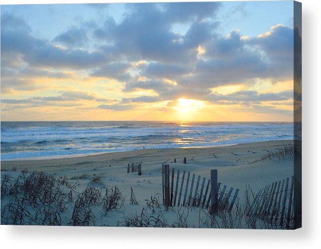 Obx Sunrise Acrylic Print featuring the photograph February 2021 Sunrise by Barbara Ann Bell