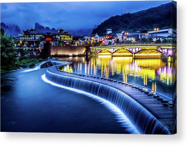 Ancient Acrylic Print featuring the photograph Feng Huang Ancient Town by Arj Munoz