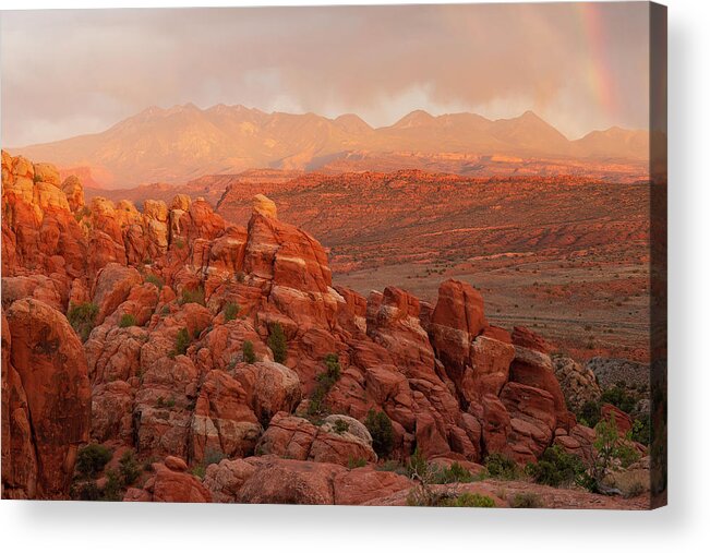 Fiery Furnace Acrylic Print featuring the photograph Fiery Furnace Sunset by Aaron Spong