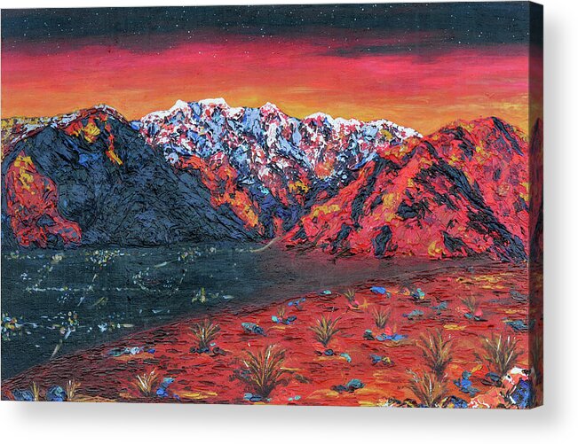 Landscape Acrylic Print featuring the painting Find Deliverance in You by Ashley Wright