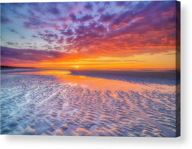 Clouds Acrylic Print featuring the photograph Fire in the Sky by Penny Polakoff